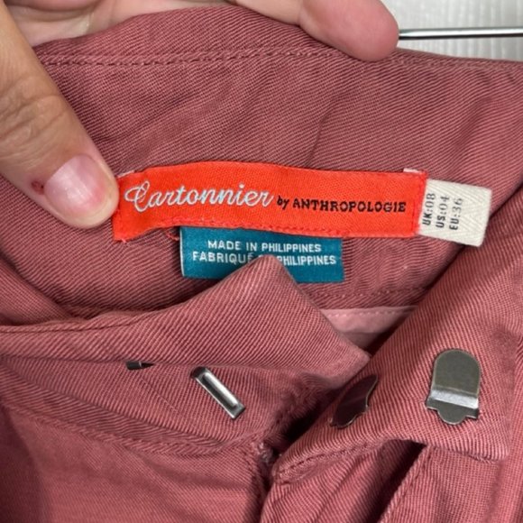 CARTONNIER BY ANTHROPOLOGIE | Dusty Rose Kingsley Belted Pants | Size 4 - Picture 7 of 11